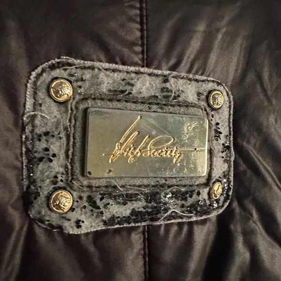 High Society Vintage 90s Glam Lace Ski Puffer Jacket Womens Italian Made - Picture 7 of 7